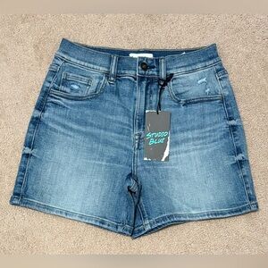 Studio Blue Distressed High Rise Denim Shorts | NWT